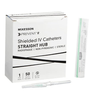 McKesson Prevent R - Peripheral IV Catheter 18 Gauge 1.16 Inch Button Retracting Safety Needle - 380244