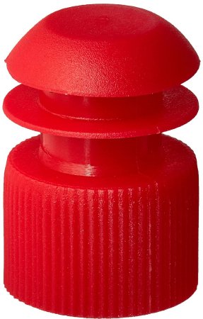 McKesson - Tube Closure Polyethylene Flanged Plug Cap Red 16 mm For Use with 16 mm Blood Drawing Tubes, Glass Test Tubes, Plastic Culture Tubes NonSterile - 177-116152R