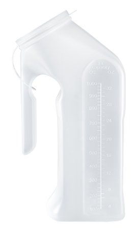 McKesson - Male Urinal 1 Quart / 1000 mL With Closure Single Patient Use - 51-H140-01