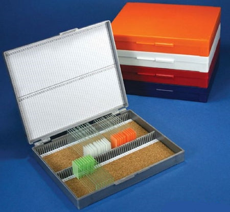 McKesson - Slide Storage Box White ABS Plastic / Cork 100 Slide Capacity - 177-513079W