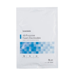 Mckesson ECG Monitoring Electrode McKesson Snap Connector Conductive Adhesive Gel Foam Backing Adult Non-Radiolucent 50 per Pack - 87-50SG