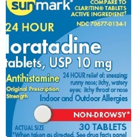 sunmark - Allergy Relief 10 mg Strength Tablet 30 per Bottle - 70677013401