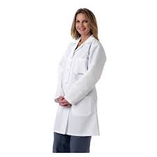 Medline Industries  Lab Coat 80% Polyester / 20% Cotton Poplin Womens White Sm 40" Ea
