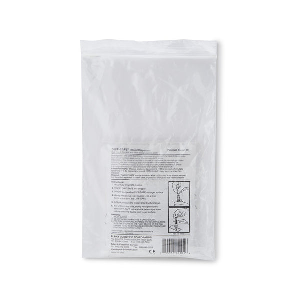 Alpha Scientific  Diff-Safe - Blood Dispenser DIFF-SAFE 21 Gauge X 1/2 Inch Needle For Blood Smears - 101