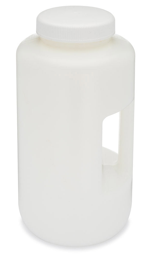 Diamond RealSeal - Laboratory Bottle Square / Wide Mouth HDPE / Polypropylene Closure 4 Liter - Pack of 6 - 7174000