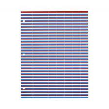 Medline Striped Instrument ID Tape Sheets - Instrument ID Tape Sheet, Red / White / Blue, 1/4" Wide - MDST234123B