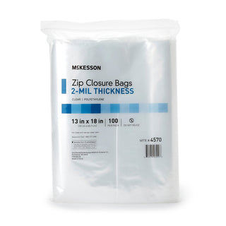 McKesson - Reclosable Bag 13 X 18 Inch Polyethylene Clear Zipper Closure - - Pack of 100 - 4570