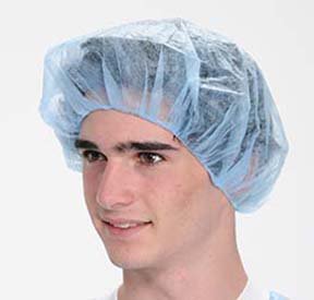 Valumax International Bouffant Cap ValuMax One Size Fits Most Blue Elastic Closure - Pack of 100 - 2010B-24