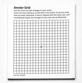 LS&S 451028 Amsler Grid 50-Sheet Pad With Magnet