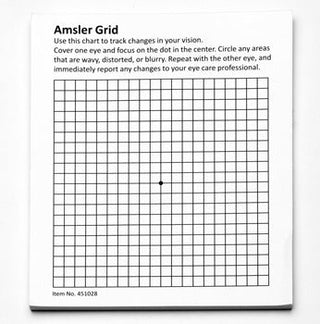 LS&S 451028 Amsler Grid 50-Sheet Pad With Magnet