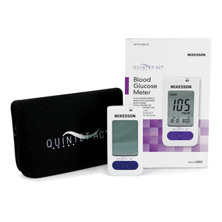 McKesson Blood Glucose Meter QUINTET AC® 5 Second Results Stores up to 500 Results No Coding Required - Case of 20 - 5055