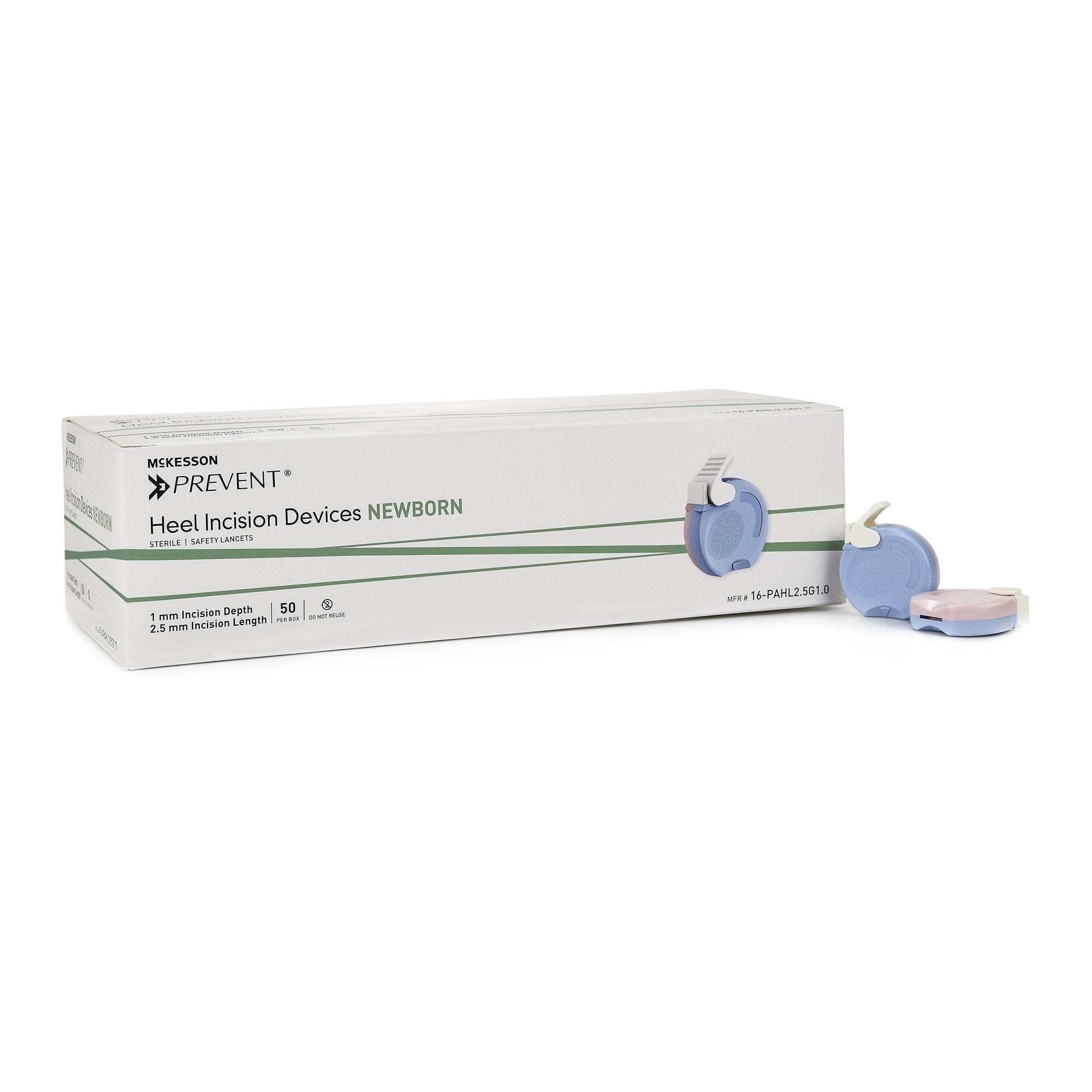 Mckesson Pediatric Lancet Prevent® 2.5 mm Blade Retractable Push Butto ...