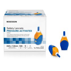Mckesson Safety Lancet 26 Gauge Retractable Pressure Activated Finger -16-PASL26GX