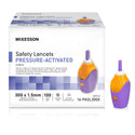 Mckesson Safety Lancet 30 Gauge Retractable Pressure Activated Finger - 16-PASL30GX