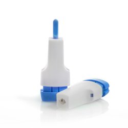 Mckesson Safety Lancet 23 Gauge Retractable Push Button Activation Finger - 16-PBSL23GX