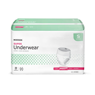 Mckesson Absorbent Underwear Pull On with Tear Away Seams Adult Small Unisex Disposable Moderate Absorbency - UW33843