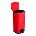 Mckesson Trash Can 32 Quart / 8 gal. Red Metal Square - 16-35267