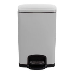 Mckesson Trash Can 20 Quart / 5 gal. White Metal Square - 16-35269