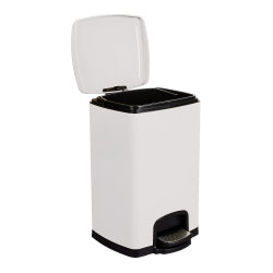 Mckesson Trash Can 20 Quart / 5 gal. White Metal Square - 16-35269