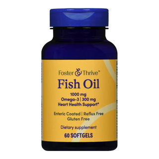 Mckesson Omega 3 Supplement Foster & Thrive™ Fish Oil 1,000 mg Strength Softgel 60 per Bottle - 01093995738