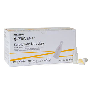 Mckesson Safety Insulin Pen Needle 31 Gauge 5 mm Length Active Back-End Protection - 16-N5MMPA