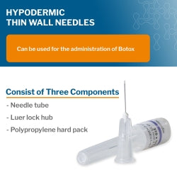 McKesson Hypodermic Needle 1/2 Inch Length 31 Gauge Thin Wall Without Safety - 16-N3105
