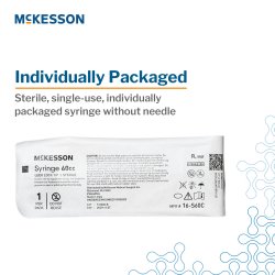 McKesson General Purpose Syringe 60 mL Luer Lock Tip Without Safety - 16-S60C