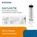 McKesson General Purpose Syringe 60 mL Luer Lock Tip Without Safety - 16-S60C