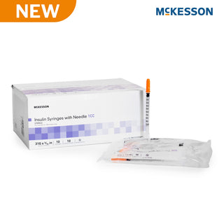 Mckesson Standard Insulin Syringe with Needle 1 mL 5/16 Inch 31 Gauge NonSafety - 16-INS1C31516PT