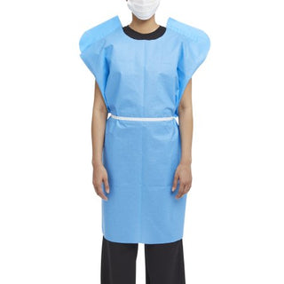 McKesson - Patient Exam Gown One Size Fits Most Blue Disposable - 18-831