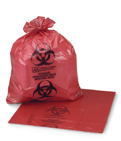McKesson - Infectious Waste Bag 40 to 45 gal. Red Bag 17 X 23 X 46 Inch - 03-4715