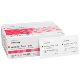 McKesson - Alcohol Prep Pad 70% Strength Isopropyl Alcohol Individual Packet Medium Sterile - 58-204