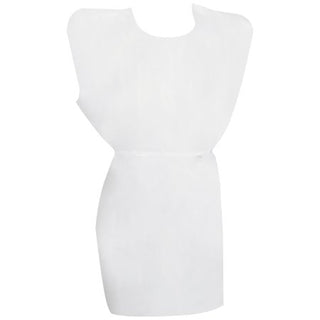 McKesson - Patient Exam Gown One Size Fits Most White Disposable - 18-10846