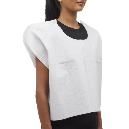 McKesson - Exam Cape White Front / Back Opening Without Closure Unisex - 18-10856
