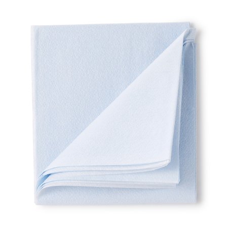 McKesson - Stretcher Sheet Flat Sheet 40 W X 90 L Inch Blue Tissue / Poly Disposable - 18-928