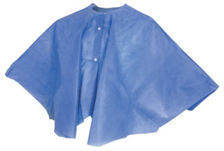 McKesson - Exam Cape Blue 4X-Large Open Sides Snap Closure Unisex - 18-1111