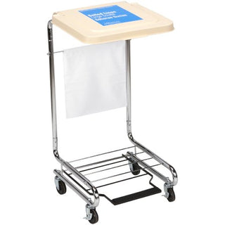 McKesson - Hamper Stand Soiled Linen Rectangular Opening 30 to 33 gal. Capacity Foot Pedal Self-Closing Lid - 03-159100