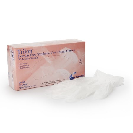 Trilon - Exam Glove X-Large NonSterile Vinyl Standard Cuff Length Smooth Clear Not Chemo Approved WITH PROP. 65 WARNING - 25-98
