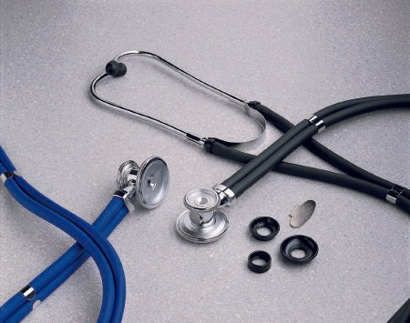 McKesson - Sprague Stethoscope Red 2-Tube 22 Inch Tube Double-Sided Chestpiece - 01-641RGM