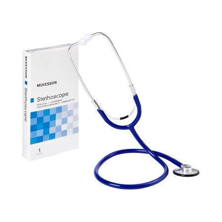 McKesson - Classic Stethoscope Royal Blue 1-Tube 21 Inch Tube Single Head Chestpiece - 01-660RBGM