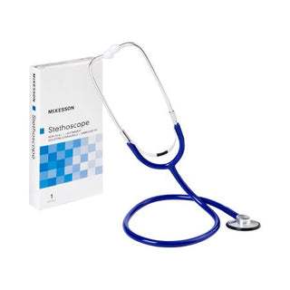 McKesson - Classic Stethoscope Royal Blue 1-Tube 21 Inch Tube Single Head Chestpiece - 01-660RBGM