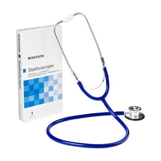 McKesson - Classic Stethoscope Royal Blue 1-Tube 22 Inch Tube Double-Sided Chestpiece - 01-670RBGM