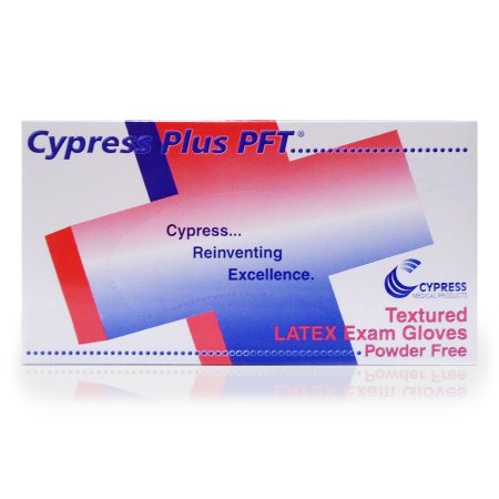 Cypress Plus PFT - Exam Glove Small NonSterile Latex Standard Cuff Length Fully Textured Ivory Not Chemo Approved - 23-92