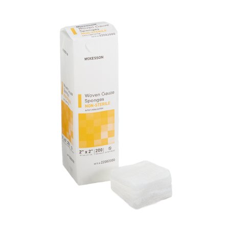 McKesson - Gauze Sponge Cotton 8-Ply 2 X 2 Inch Square NonSterile - 22082000