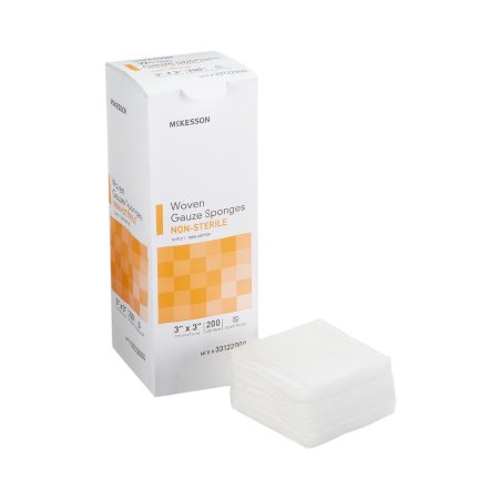 McKesson - Gauze Sponge Cotton 12-Ply 3 X 3 Inch Square NonSterile - 33122000