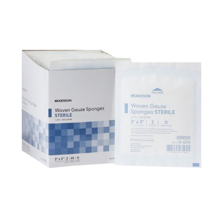 McKesson - Gauze Sponge Cotton 12-Ply 3 X 3 Inch Square Sterile - 16-4232