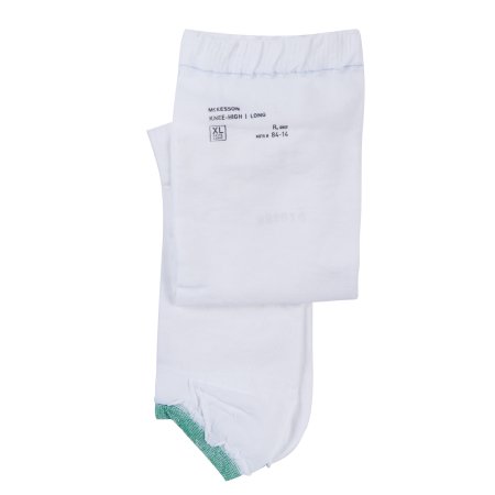 McKesson - Anti-embolism Stocking Knee High X-Large / Long White Inspection Toe - 84-14