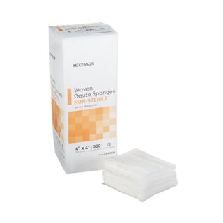 McKesson - Gauze Sponge Cotton 16-Ply 4 X 4 Inch Square NonSterile - 44162000