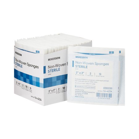 McKesson - Nonwoven Sponge Polyester / Rayon 4-Ply 2 X 2 Inch Square Sterile - 16-4224