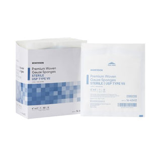 McKesson - USP Type VII Gauze Sponge Cotton 12-Ply 4 X 4 Inch Square Sterile - 16-42412